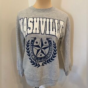 Nashville graphic sweatshirt. Heather grey.